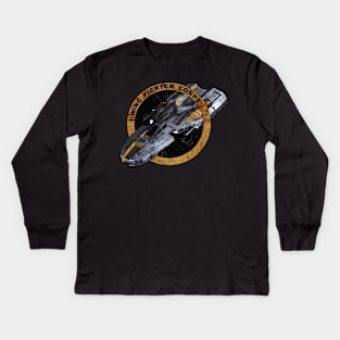 I - WING FIGHTER CORPS YELLOW Kids Long Sleeve T-Shirt